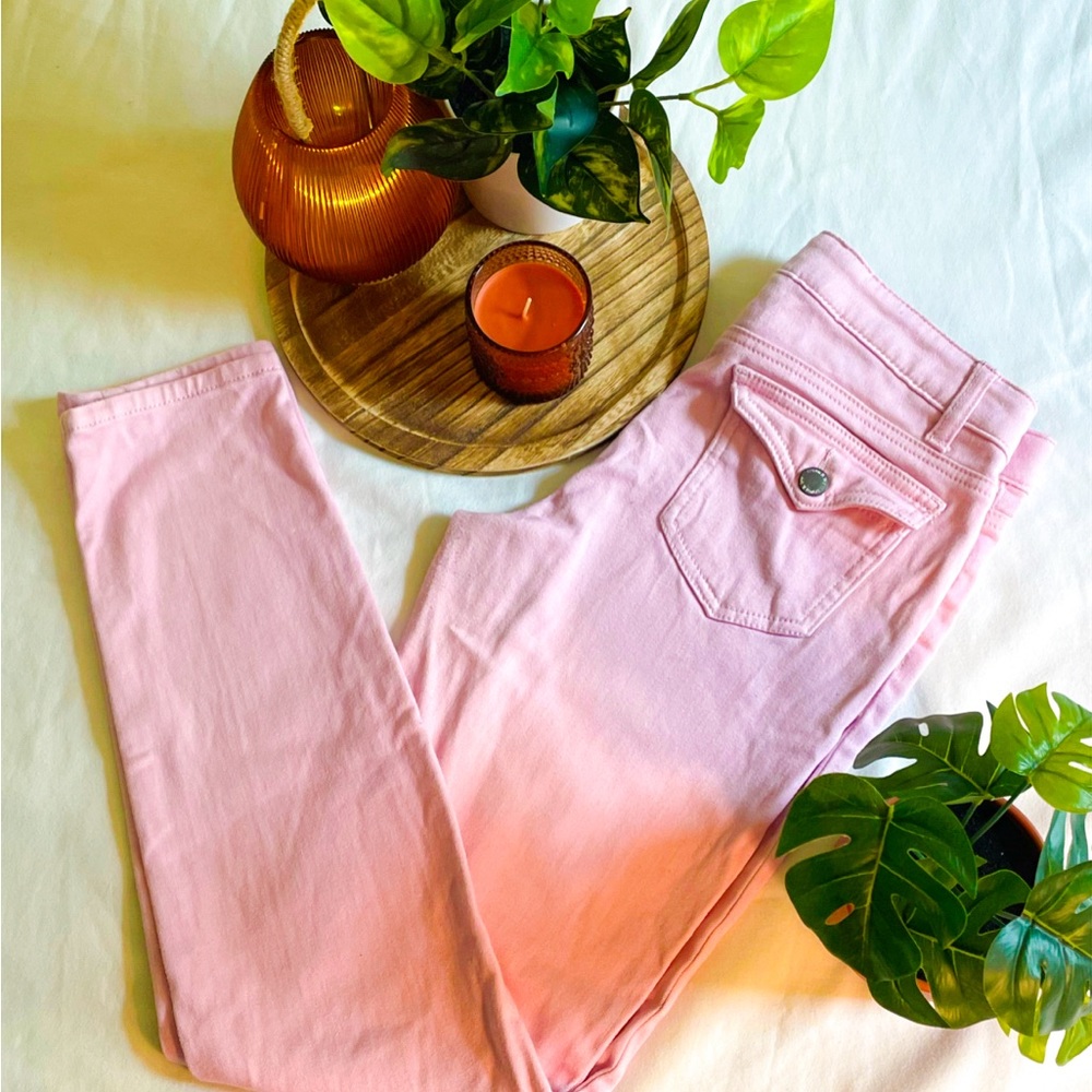 Crown & Ivy Pink Denim Skinny Jeans